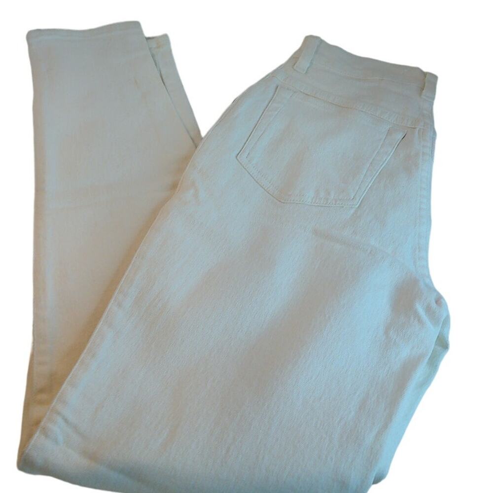 Vtg 90s Levi's 521 White Jeans Orange Tab High Rise Tight Fit Slim Leg 7 READ - Picture 4 of 16